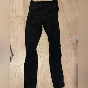 black ultra high rise athleta leggings size: small